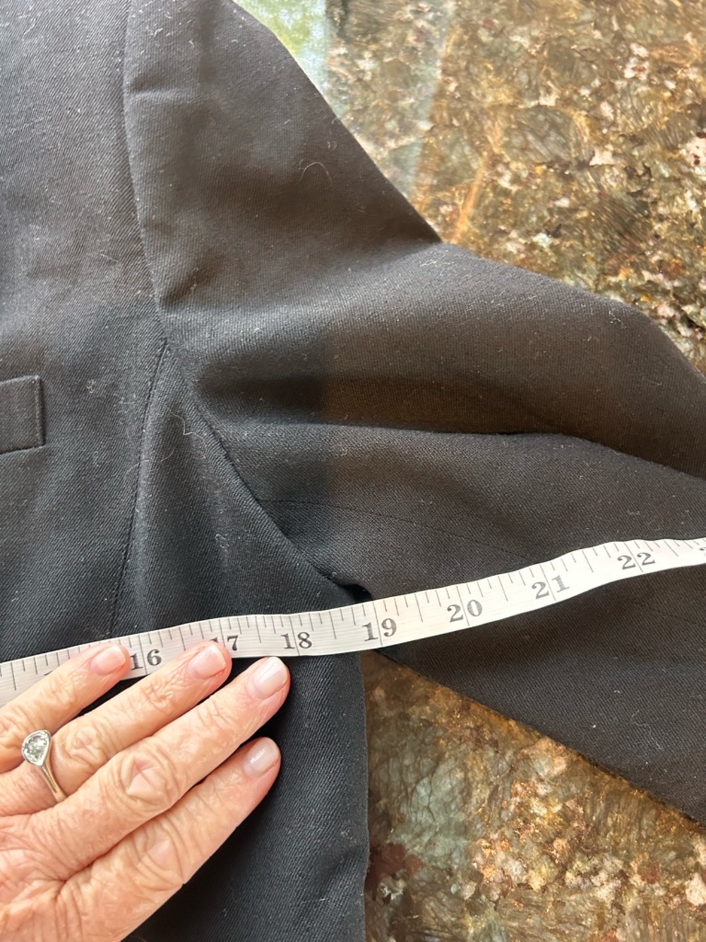 Lauren Ralph Lauren Black Wool Trench Long Suit Coat. Sleek. Minimalist. Capsule - Picture 8 of 12